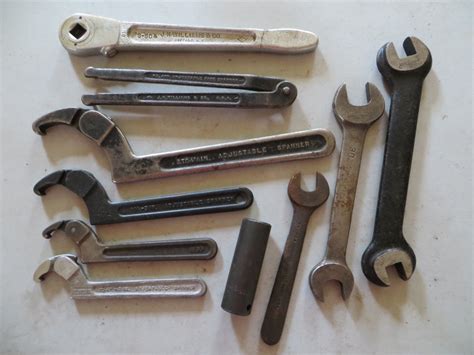 Vintage Lot J H Williams Tools Ratchet Wrenches Spanner Wrenches