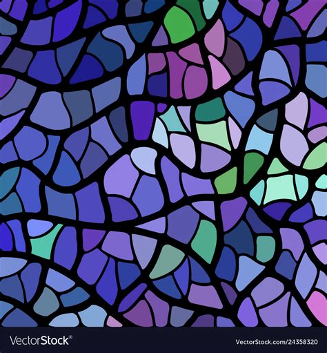 Abstract Stained Glass Mosaic Background Vector Image