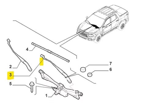 Braço Limpador Para brisa Esquerdo Fiat 7089941 Parcelamento sem juros
