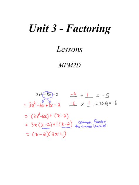 Fillable Online Factoring Polynomials Using Gcf Worksheet Fax Email