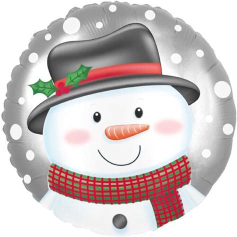 Festive Snowman Foil Balloon