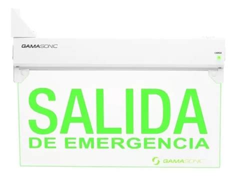 Cartel Salida Emergencia Se Alizador Luz Led Gamasonic Gx