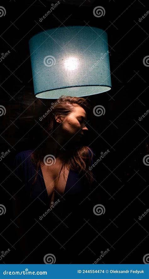Nude Woman Topless Breasts Floor Lamp Stock Photo Image Of Lady Creative 244554474