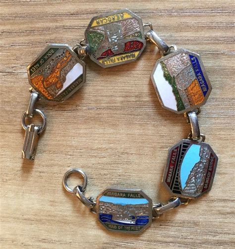Vintage Niagara Falls Enamel Bracelet