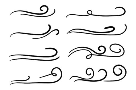 Premium Vector Doodle Wind With Line Art Vector Illustration