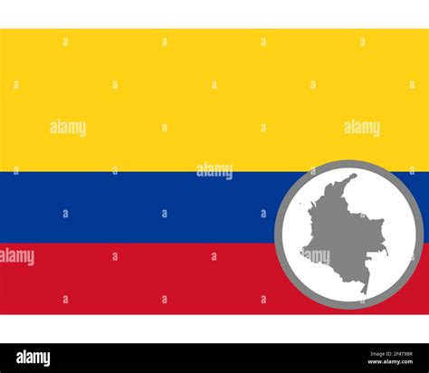 Flag and map of Colombia Stock Photo - Alamy