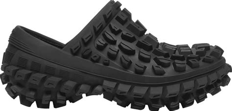 Balenciaga Black Tire Tread Clogs Inc Style