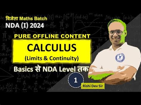 Mastering Calculus Understanding Limits Continuity NDA I 2024