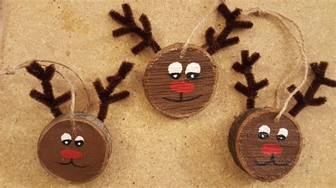 Wooden Reindeer Ornaments - Etsy