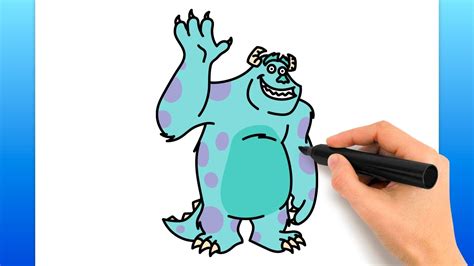 How To Draw Sulley From Monsters Inc Easy Drawing Tutorial YouTube