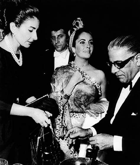 Maria Callas Elizabeth And Aristotle Onassis Maria Callas Elizabeth Taylor Aristotle Onassis