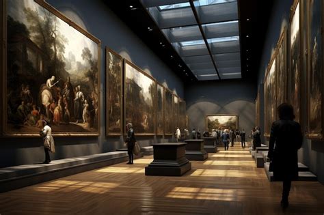 Premium AI Image | An interactive museum where visitors step into fam ...