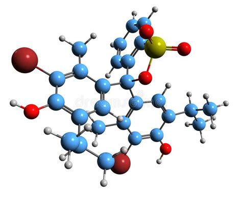 3d Image Of Bromothymol Blue Skeletal Formula Stock Illustration Illustration Of Fluid