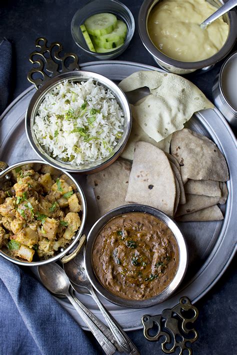 Vegetarian North Indian Thali Dal Makhani Recipe Cooks Hideout