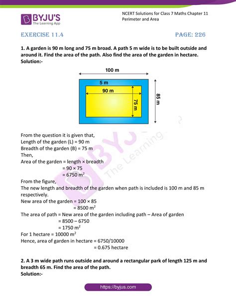 Ncert Solutions For Class 7 Maths Chapter 11 Perimeter And Area Download Free Pdf