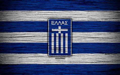 Greece National Football Team Logo Europe Football Wooden Texture