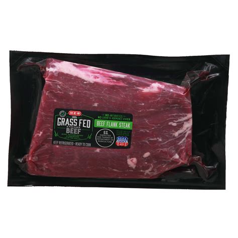 H E B Grass Fed And Finished Beef Flank Steak Usda Choice Shop Beef