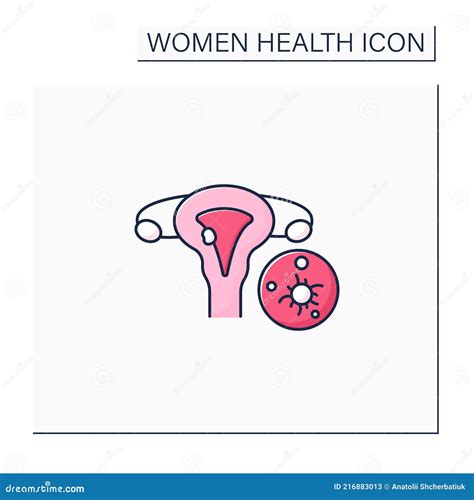 Uterine Cancer Color Icon Stock Vector Illustration Of Organs 216883013