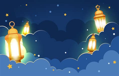 Midnight Eid Lantern Background 2412758 Vector Art at Vecteezy