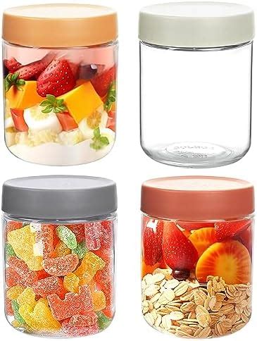 Amazon 4 Pack 16oz Thick Glass Jar With Lid For Overnight Oats