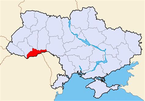 Map of Ukraine Political Simple Oblast Czernowitz - MapSof.net