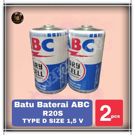 Jual Batu Baterai ABC Biru Dry Cell Ukuran Besar R20S 1 5V Harga 2