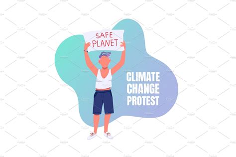 Climate change protest | Creative Illustrator Templates ~ Creative Market