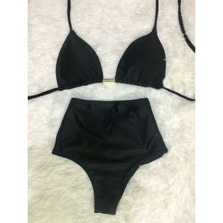 Biqu Ni Hot Pant Praia Piscina Cortininha Cos Alto Shopee Brasil