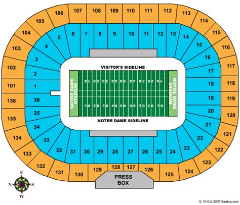 Notre Dame Football Stadium Seating Chart