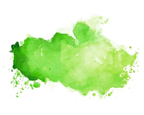 Texture De Tache Aquarelle Dans La Nuance De Couleur Verte Vecteur