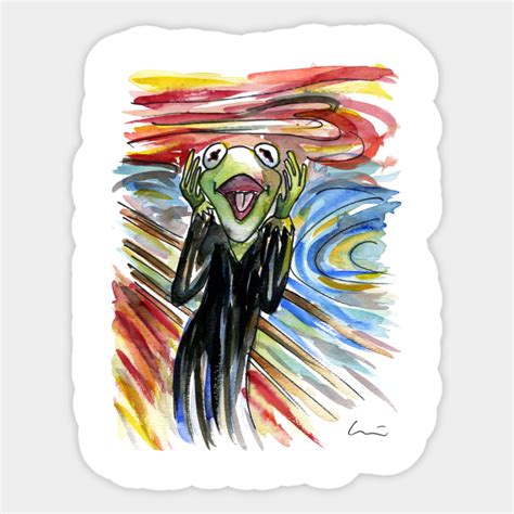 The Frog Shout Kermit The Frog Sticker Teepublic