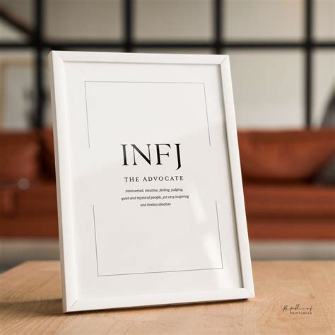 Infj Printable Wall Art Mbti Printable Poster Myers Briggs Type