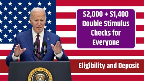 2000 1400 Double Stimulus Checks For Everyone Eligibility And