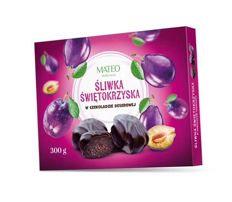 Śliwka świętokrzyska w czekoladzie Bombonierka MATEO 300 g 14432286231