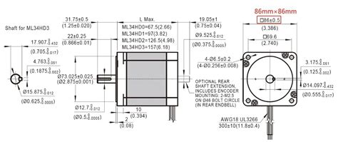 NEMA 34 Stepper Motor MOONS