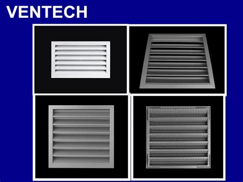 Hvac Air Conditioner Grille Fresh Air Louver Aluminum Door Weather