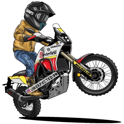 A Man Riding On The Back Of A Red And White Dirt Bike In Front Of A