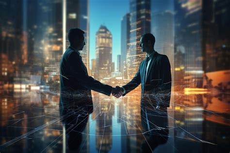 premium ai image urban finance double exposure chart generative ai
