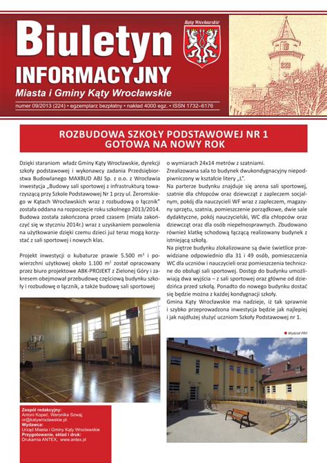 PDF ROZBUDOWA SZKOŁY PODSTAWOWEJ NR 1 GOTOWA NA go w Kątach