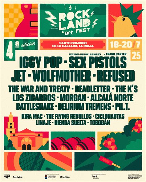 Iggy Pop Y Sex Pistols Cabeza De Cartel Del Rockland Art Fest
