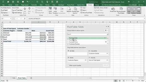 Pivot Table Fields Pane Options Youtube