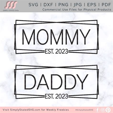 Mommy Est 2023 SVG Daddy Est 2023 SVG New Mom Png Pregnancy Etsy Israel