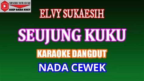 Karaoke Dangdut Seujung Kuku Elvy Sukaesih Cover Nada Cewek Youtube