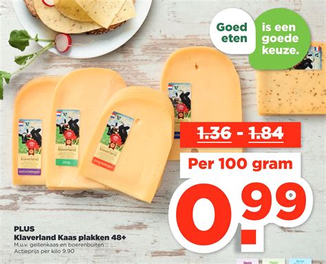 Plus Klaverland Kaas Plakken Aanbieding Bij Plus