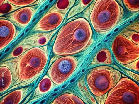 Microscopic Image Revealing Distinctive Spindle Shaped Cells And Nuclei