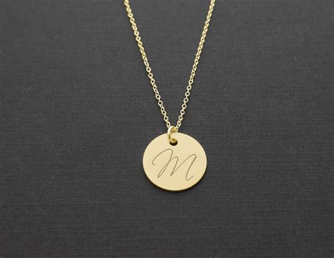 14k Gold Initial Necklace Sincerely Silver