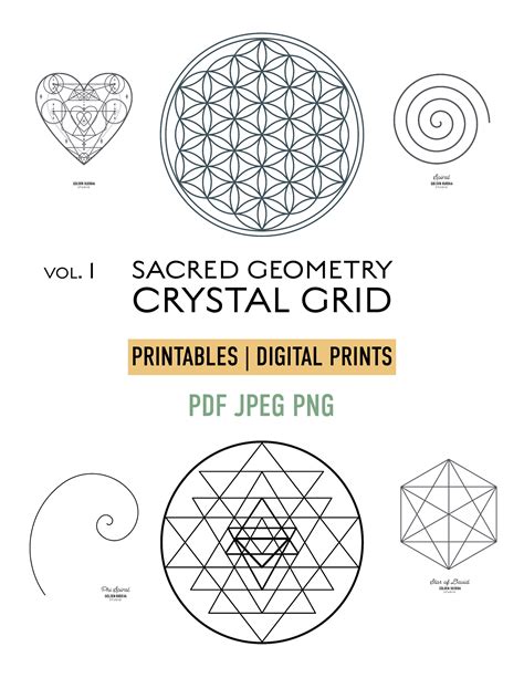 Crystal Grid Printable Vol 1 Sacred Geometry Printable Etsy Canada