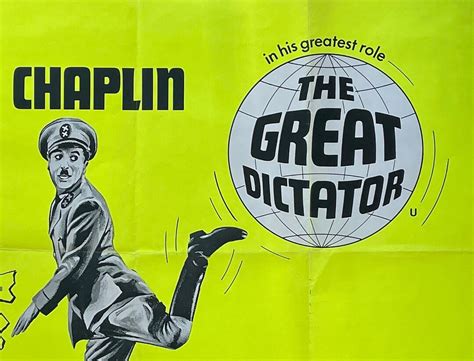 The Great Dictator Original Vintage Movie Poster Of Charlie Chaplins