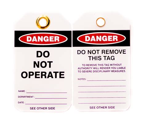 Lockout Tags, Do Not Operate, 10/pk - ZING Green Safety Products