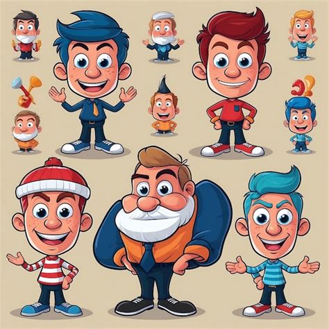 cartoon characters design images    freepik